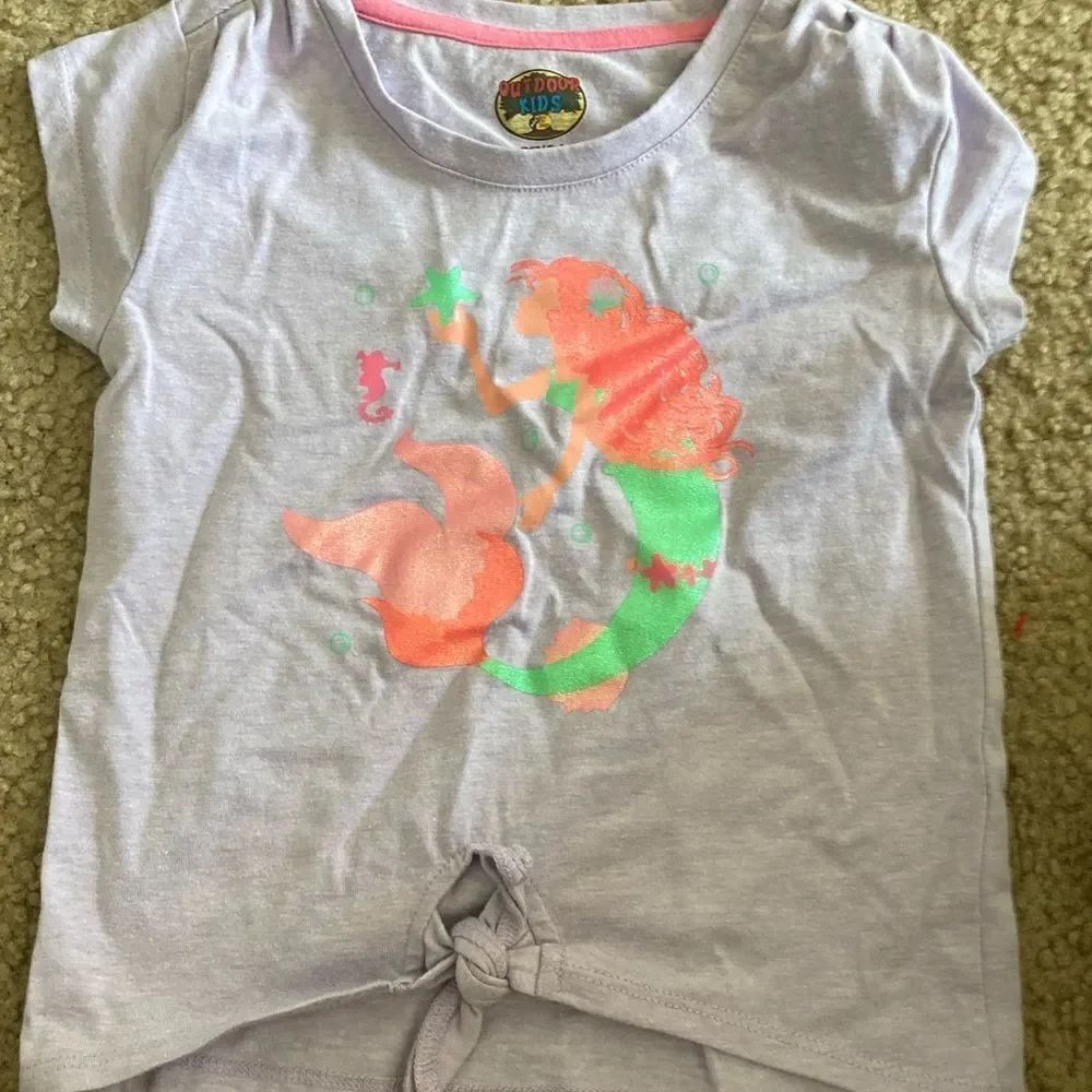 Toddler Girls Outdoor Kids Mermaid Tshirt